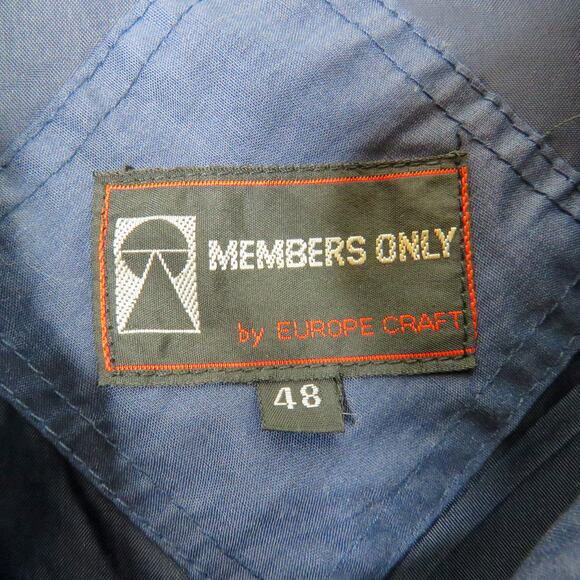 1990s Vintage Members Only Navy Blue Windbreaker Jacket Size EU 48 Medium - Picture 12 of 14